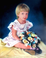 Mindy with flowers